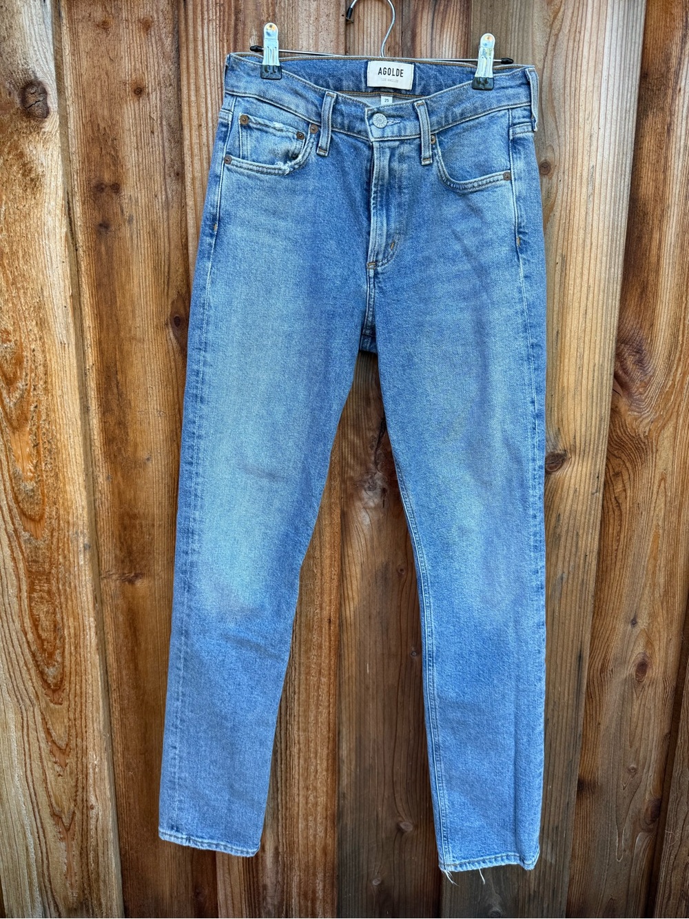 Agolde Light Wash Slim Straight Men's Jeans